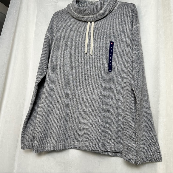 Chaps Gray Cowl Neck Sweatshirt Hoodie Casual Cotton Blend NWT - Picture 16 of 16